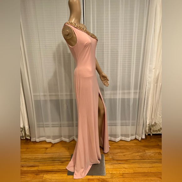 Mac Duggal High Slit Asymmetrical Dress - Picture 6 of 15